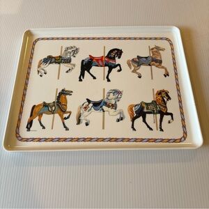 Design Imports Vintage Carousel Horse Decorative Tray
